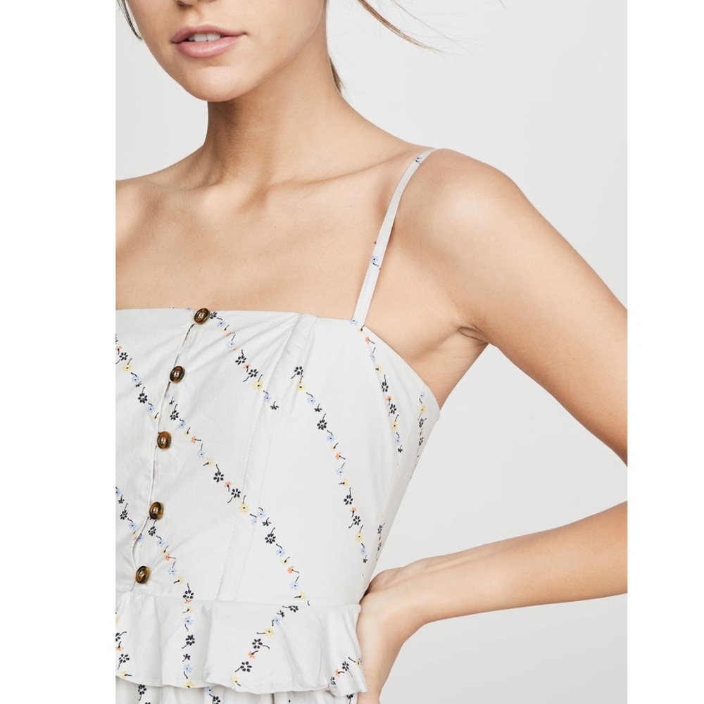NWT Ganni Printed Cotton Poplin Dress In Vapor… - Picture 5 of 16